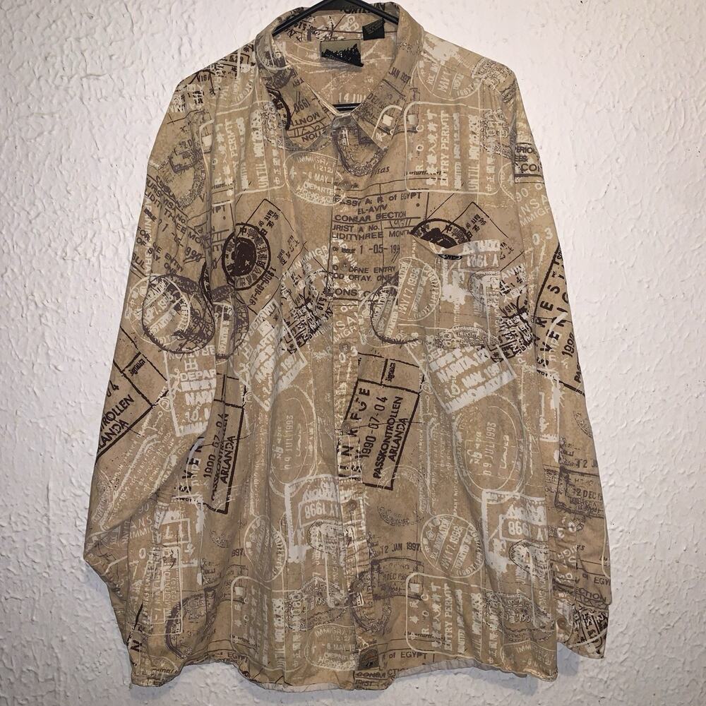 Vintage Y2K PNB Nation AOP All Over Print Button Up Shirt 2XL Graffiti Hip Hop